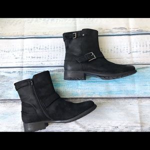 Clarks Black Suede Ankle Boots
